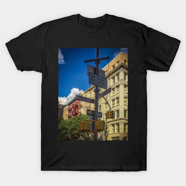 Prince Street SoHo Manhattan News York City T-Shirt by eleonoraingrid